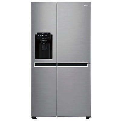 LG GSL761PZXV American Style Fridge Freezer, A+ Energy Rating, 90cm Wide, Non-Plumbed Water and Ice Dispenser, Shiny Steel